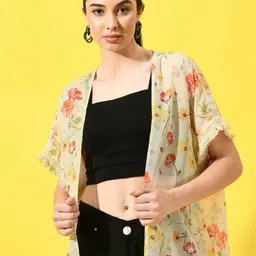 CHARMGAL Floral Printed Shrug-27