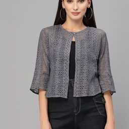 Style Quotient Women Grey Crop Shrug-image-50