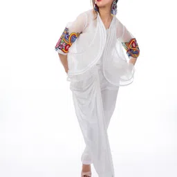 FIRKI Shoulder Straps Top With Palazzos & Shrug-picture-18