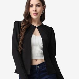 Popwings Long Sleeves Front Open Button Closure Shrug-20