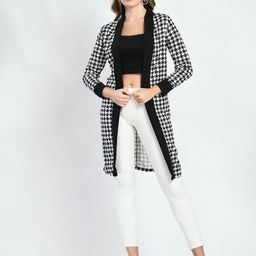 IUGA Women Printed Longline Open Front Shrug-25