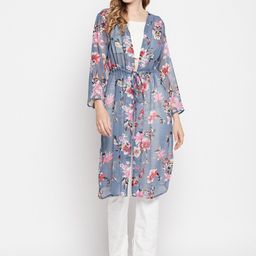 Color Cocktail Women Printed Longline Shrug-53