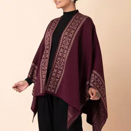 INDYA Geometric Printed Knitted Kaftan Shrug image 3