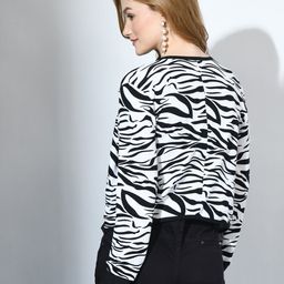 IUGA Printed Open Front Crop Shrug image 5