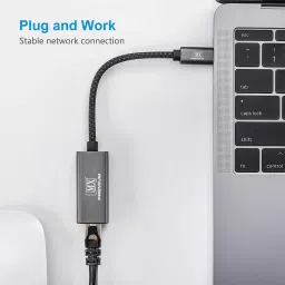 MX USB Type C to RJ45 Gigabit Ethernet LAN Network Adapter Supporting 10/100/1000 Mbps, Compatible with MacBook Pro 2020, iPad Pro 2020, Surface Book Lan Adapter image 3