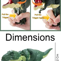 toyporium Realistic Dinosaur Toy with Biting Roaring Function-Sound Effects & Lighting |14 image 4