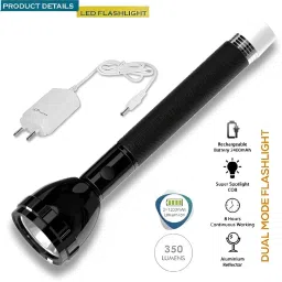 Rechargeable Long Range Led 2 in 1 Long Distance Torch Up to 1 Km high power 8 hrs Torch Emergency Light-9