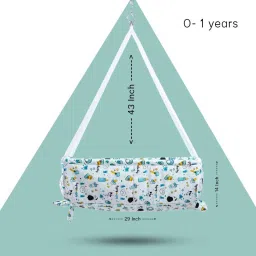 ccdhbzru3h3qcqas Newborn Hanging Cradle for Baby Jhula Sleep Swing Cradle with Net and Spring Set image 5