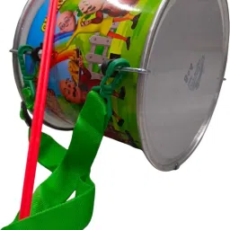 Best Of Kids Dhol Drum With Stick & Belt Use For Ganpati Holi & Festival Gift-picture-13