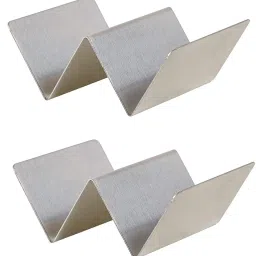 Stainless Steel Taco Holder (1/2)- Set Of 2 Taco Holder Serving Set-10