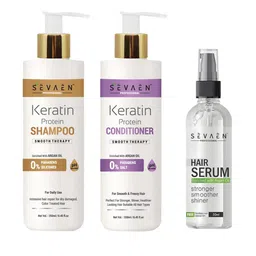 SEVAEN Set of Keratin Shampoo 250 ml - Keratin Conditioner 250 ml - Hair Serum 50 ml-19