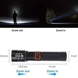 zeno volt zoom able 5 mode led-XML-T 650 Torch 6 hrs Torch Emergency Light image 5