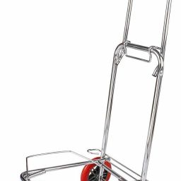 2 Wheel Stainless Steel Portable Small Hand cart Luggage Luggage Trolley-image-42