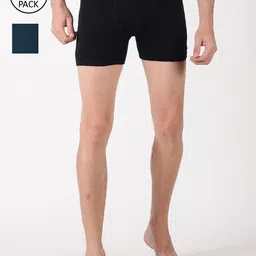 Force NXT Men Pack Of 2 Combed Cotton Trunks MNFR-222-PO2-SGRN-BLK-picture-10