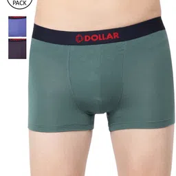 Dollar Bigboss Men Assorted Solid Pack of 3 Micro Modal Trendy Trunks MBTR-13-TRENDYPLN-12