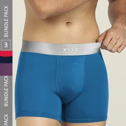 XYXX Pack Of 3 Mid-Rise Modal Anti-Microbial Trunks XYTRNK3PCKN820-picture-17