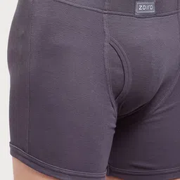 Zoiro Pack of 2 Mid Rise Silicon Finish Soft Feel Outer Elastic Trunks image 2