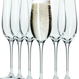 (Pack of 6) Red Wine Glass, 180 ml, Long Stem Wine Glass 6 pc - Clear. Glass Set Wine Glass-12