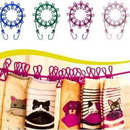 Cloth Drying Rope with 2 Hooks Travel Clothe line Indoor Outdoor Clothesline Iron Retractable Clothesline-12