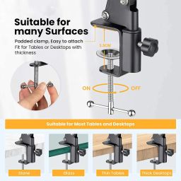 AMUSING Overhead Tripod Camera Stand CellPhone Stand For Create Cooking Side Angle Video Tripod, Monopod, Tripod Clamp, Tripod Bracket, Tripod Ball Head image 3