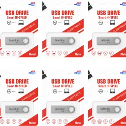 Samurai Metal USB Flash Drive Portable Keyring Design, Silver Aluminium | Pack of 10 8 GB Pen Drive Compatible with Desktop Computer USB 2.0 Metal Case-17