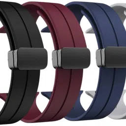 DARKFIT Magnetic Clasp Silicone Bands/Straps Compatible with Watch 49mm 46mm 45mm 44mm 42mm, Wrist Size Adjustable Magnetic Strap for iWatch Ultra & Ultra 2 Series SE 10 9 8 7 6 5 4 3 2 1 (Only 4 Straps, Watch Not Included) Pack of 4, Smart Watch Strap-image-52