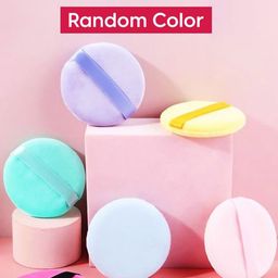 COLOR STYLE Set Of 3 Makeup Powder Puff With Finger Strap-18