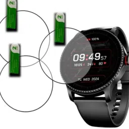 DB Tempered Glass Guard for BOAT LUNAR DISCOVERY 3.5 SMART WATCH TEMPERED GLASS (PACK OF 3)-45
