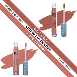 KINDED Set of 2 Vitamin E Matte Liquid Lip Colour 6 ml Each - Rust Crust & Perfect Nude-15