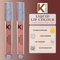 KINDED Set of 2 Vitamin E Matte Liquid Lip Colour 6 ml Each - Rust Crust & Perfect Nude image 4