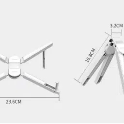iLLESO Multifunctional Stand LAPTOP STAND & MOBILE /TAB STAND ADJUSTABLE/PORTABLE/FOLDABLE /Ergonomic Plastic Floor and Desk Stand Rotatable Laptop Stand with Adjustable Height Compatible with Universal Laptops image 3