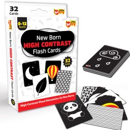 New Born Baby Flash Cards for 0-24 Months - 32 High Contrast Flashcards-18