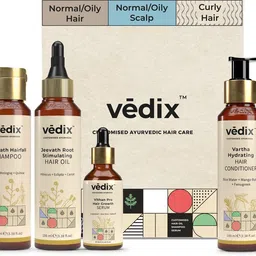 vedix Ayurvedic Hair growth Kit | 4 product Kit | Customised for Normal - Oily Scalp & Wavy & Curly Hair-picture-49