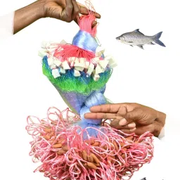 2 finger 50mm gillnet mudsinker malai suto hight6ft,up lenth48ft,down lenth 80ft Fishing Net-4
