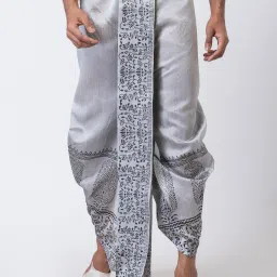 Nakshi Floral Print Men Dhoti-image-9