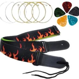 Acoustic Guitar Strap Belt for Acoustic & Electric Guitar Adjustable Buckle Guitar Strap Guitar String-18