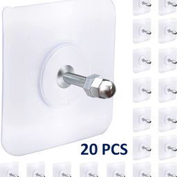 Nail Free Wall Hook Screw Adhesive Non-Trace No Drilling Bathroom Hook 20-9