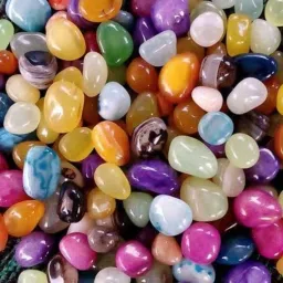 Decorative Glossy Polished Onyx Pebble Stone For Vase Filler Plant Pots Home Aquarium Decoration Landscape & Outdoor Garden Decor (Multi Colour, 2Kg) Polished, Regular Angular, Asymmetrical, Round Onyx Pebbles-image-34