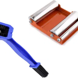 Portable Wheel Roller Motorbike Accessories Small for All Bikes with Motorcycle Chain Cleaning Brush Combo-15