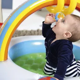Children's inflatable playpen "Raiduga" (91x56 cm) arch with toys, Inflatable Swimming Pool-8