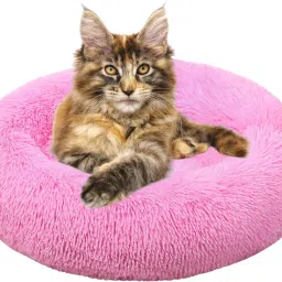The round donut pet bed is perfect for indoor Dog puppies Cats S Pet Bed-19
