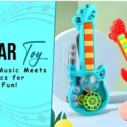Musical Learning Electronic Gear Guitar Toy for Kids with Sounds, Lights-15