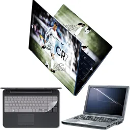Techfit Full Body Laptop Skin with Screen Guard and Key Guard - Cristiano Ronaldo DS05 Combo Set-picture-12