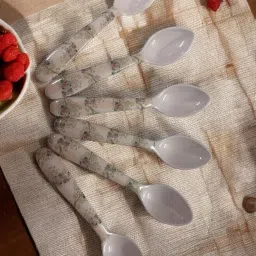 Melamine Floral Design Cutlery Spoon to Enhance Your Tableware Melamine Tea Spoon Set-image-5