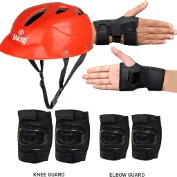 Skating Guard Kit for Skating, Cycling free Size(7pcs set) Skating Helmet kit Cycling Kit-17