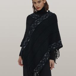 JC Collection Geometric Self Design Poncho Sweater-picture-18