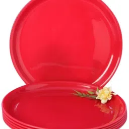 Plates For Daily Kitchen Use (Set of 6) Red Color (PKx090) Dinner Plate-image-21