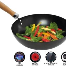 Non Stick Fry Pan,Inch Non-Stick Chinese pan Stir Fry Pan 40 cm diameter 3 L capacity-image-86