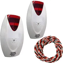 CraftQua Water Tank Overflow Alarm Sound High Quality with 15mtr Wire ( Pack of 2 ) DIY Wired Sensor Security System-0