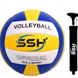 SUPER SOFT SYNTHETIC HAND STICHED VOLLEYBALL WITH AIR PUMP Volleyball - Size: 4-15